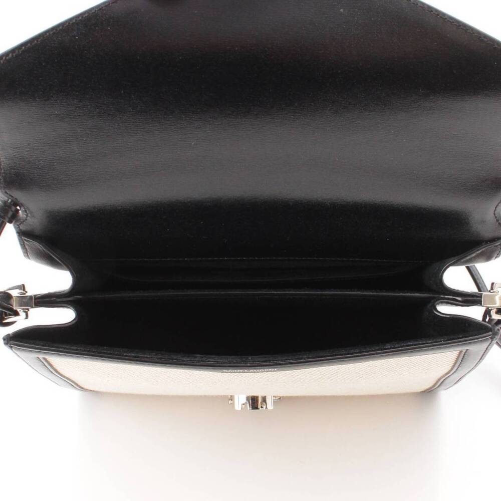 Saint Laurent Cassandra Canvas Handbag Ivory White Black - Picture 5 of 9